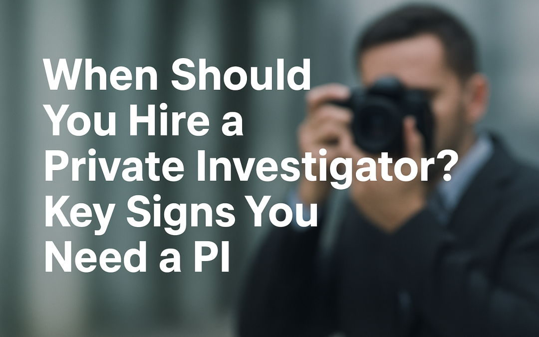 When Should You Hire a Private Investigator? Key Signs You Need a PI | Baldwin Legal Investigations